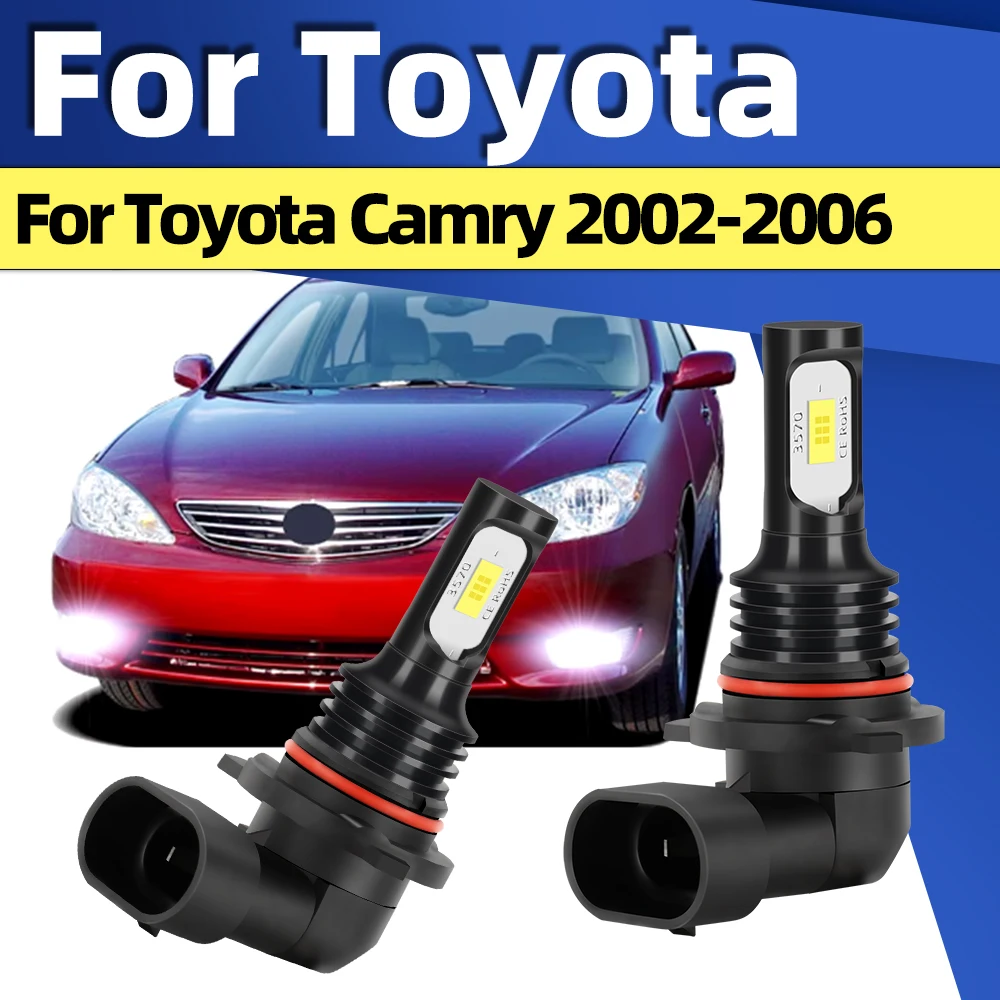 

2 шт. для Toyota Camry 2002 2003 2004 2005 2006 светодиодные противотуманные фары 12 В аксессуары 6000K ярко-белые противотуманные фары 15000LM противотуманные фары