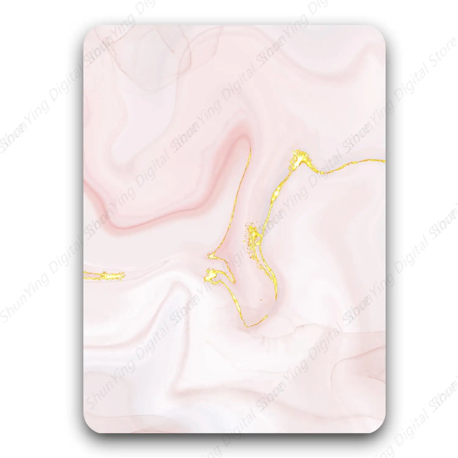 Pink Marble Patterned Rubber Mouse Pad Suitable For Women Girls Families Offices Travel Gifts Computer Games Mouse Pads 25*30cm