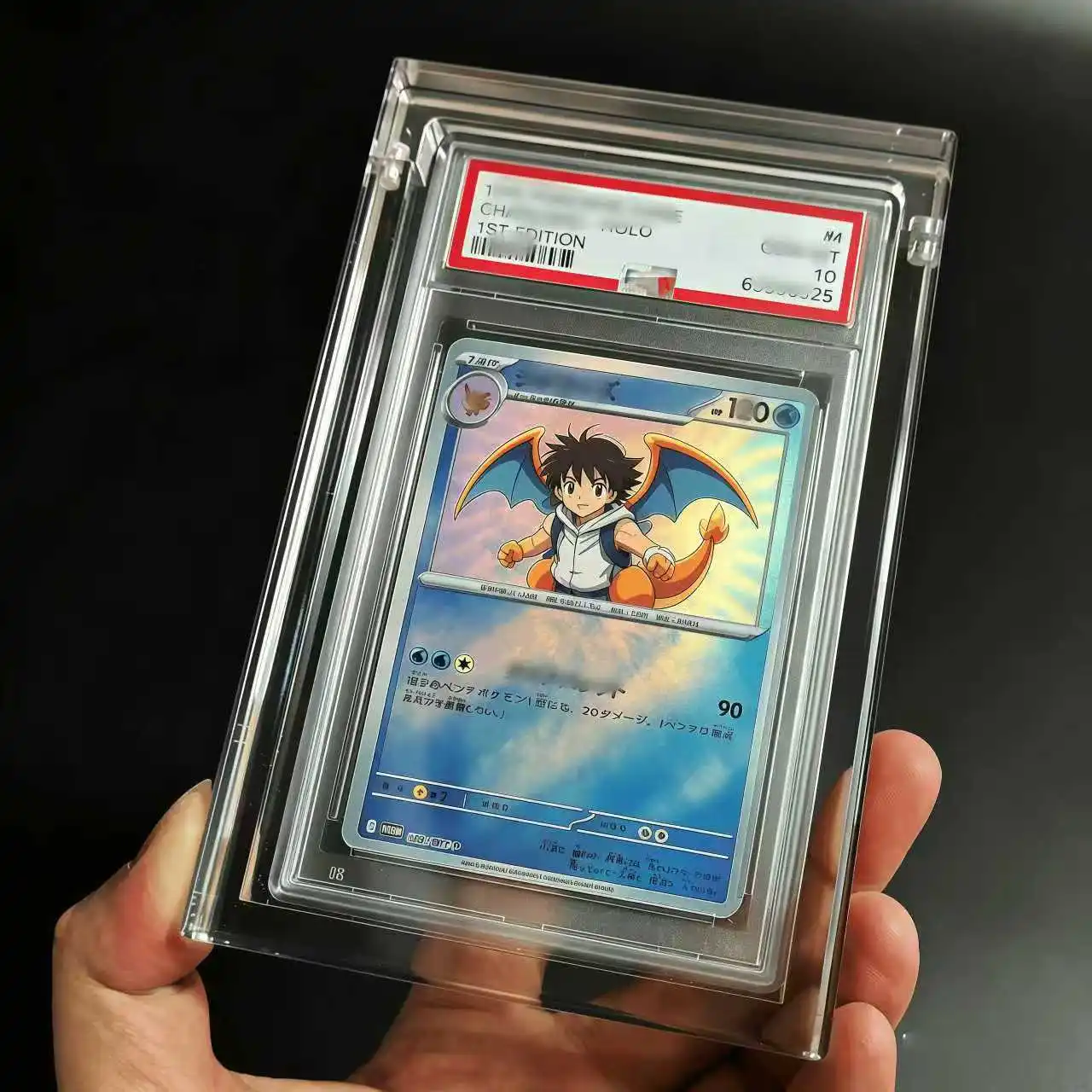 japanese pokemon card brick Anime Character Rating Card Brick PTCG Graded Yu Gi Oh Pokemon Card Display  Stand Transparent Acrylic Brick UV Protection