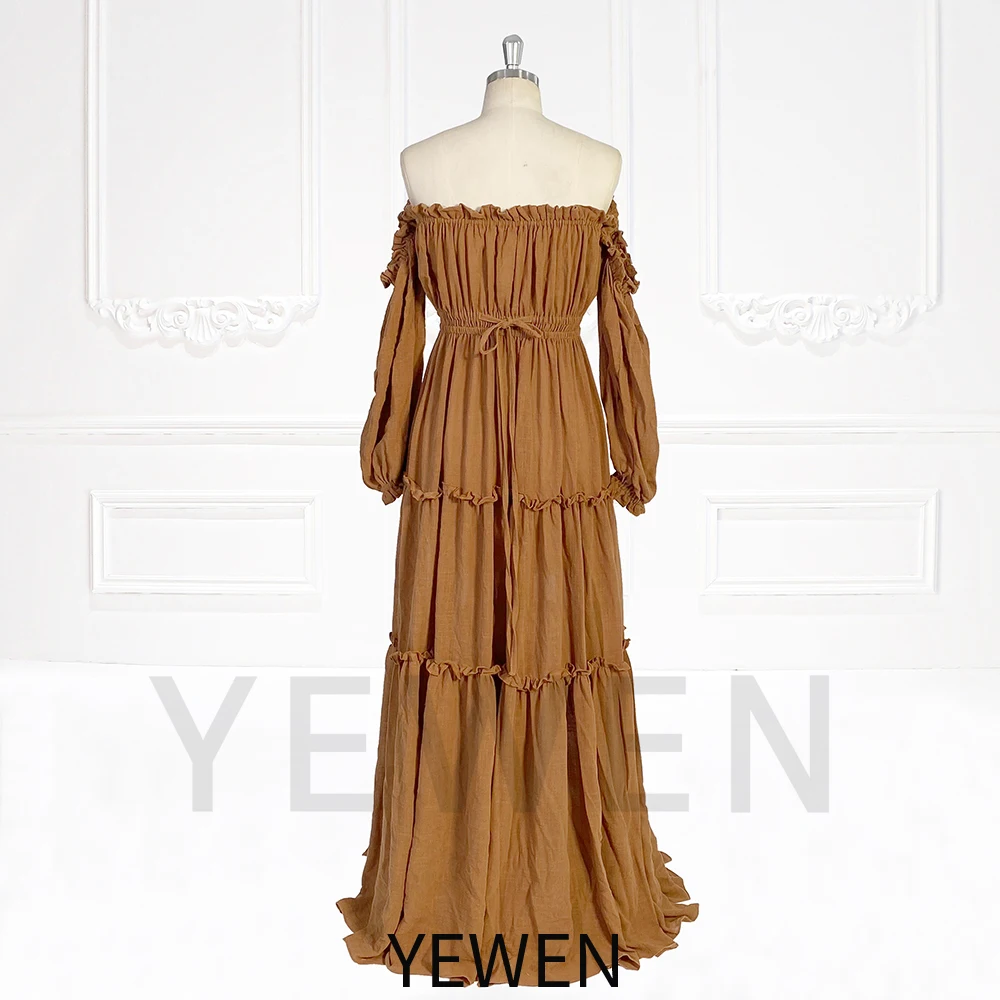 Long Sleeve Maternity Photoshoot Dress Elastic Waist Dress for Pregnancy Photo Shoot Photography and Maternity Dresses YW231107