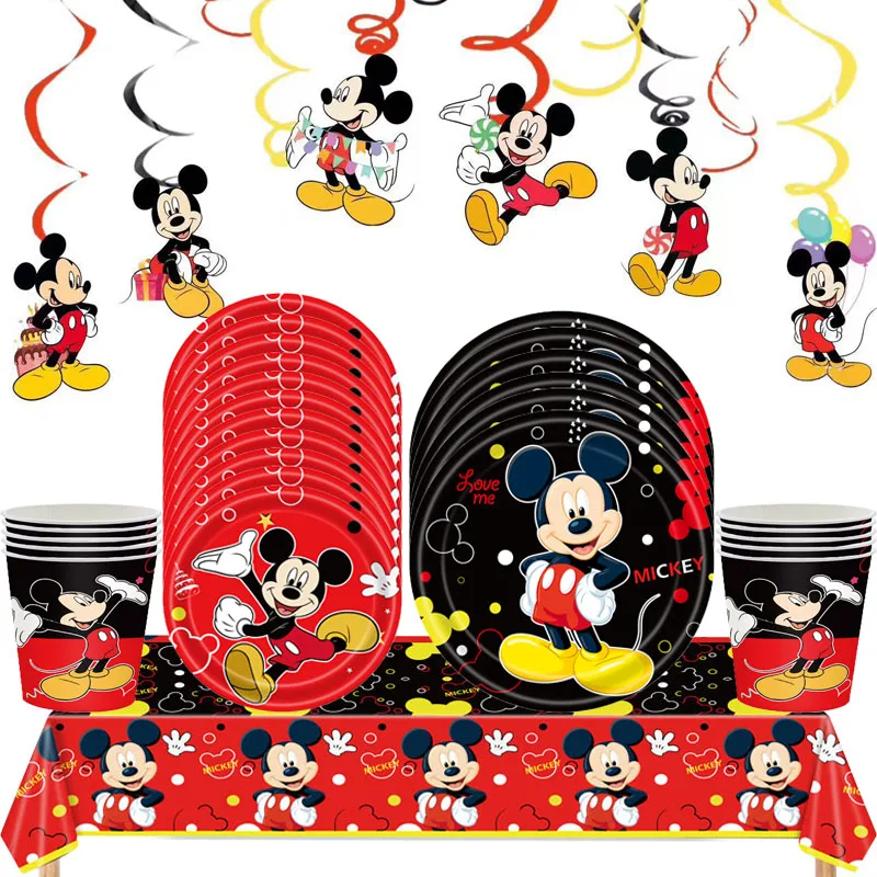 Mickey Mouse Birthday Party Supplies and Decorations Mickey Mouse Party Supplies Serves 10 Guests with Banner Plates Balloons