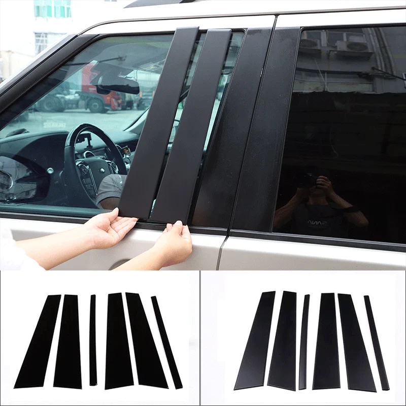 

For 2004-09 Land Rover Discovery 3 2010-2016 Land Rover Discovery 4 Car Window Center Pillar Decorative Strip Sticker Auto Parts