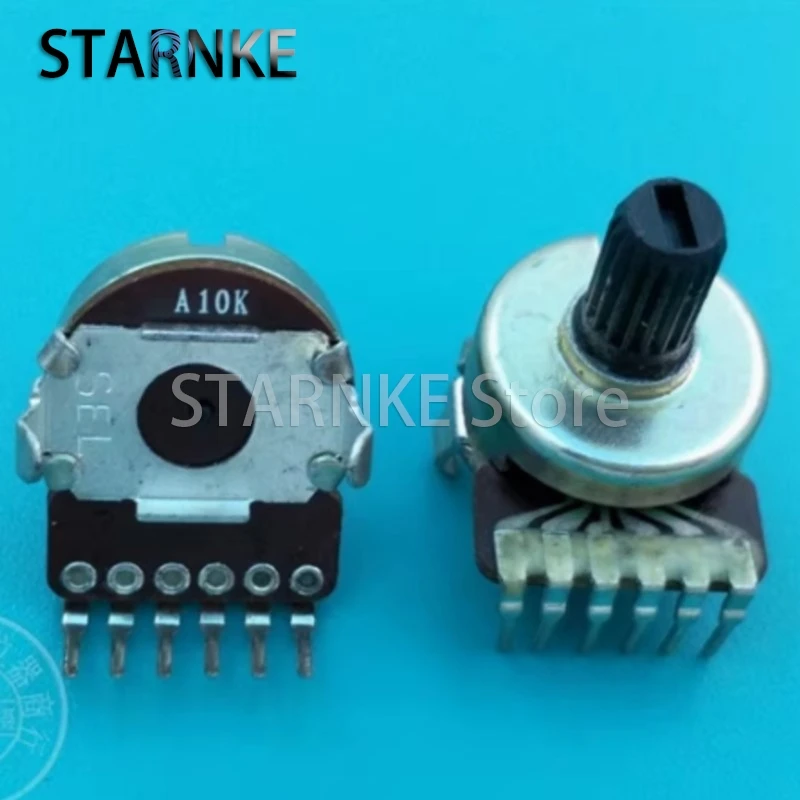 

10PCS R211TII R231-1 161 Type Potentiometer A103 A10K 6Pin Flower Shaft Length 10MM