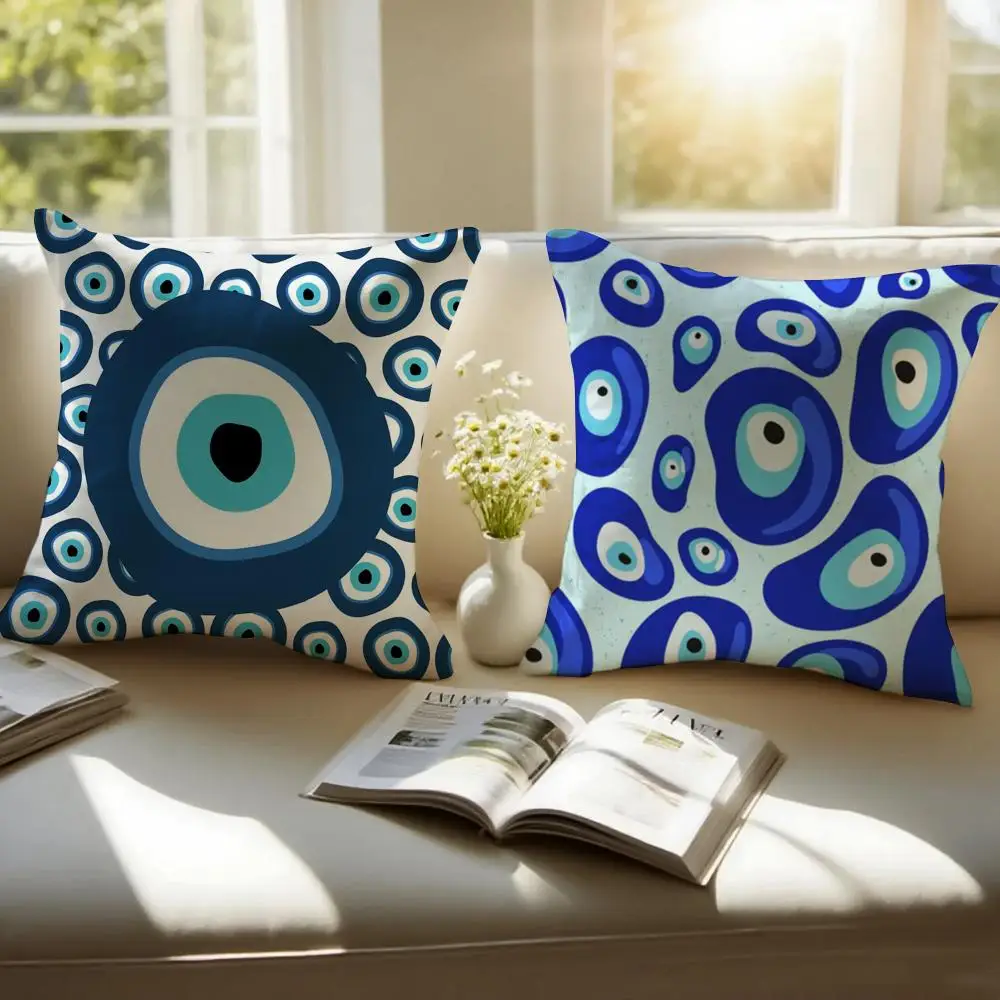 Classic Prank Evil Eyes Cushion Cover Cushion Cover Soft & Easy-Wash Versatile For Couch, Bed, Travel And Office