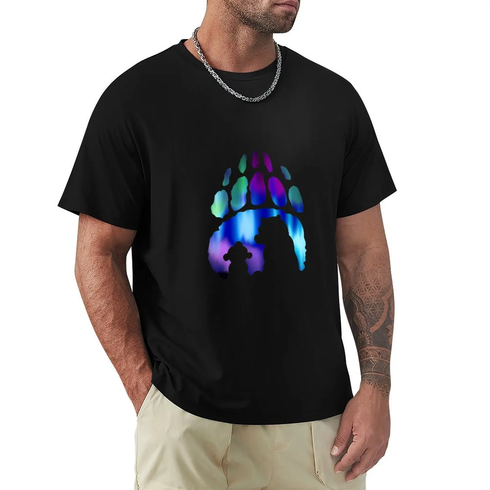 

The Northern Lights bears T-Shirt sports fans blue lock custom shirt oversized graphic tee outfits for men