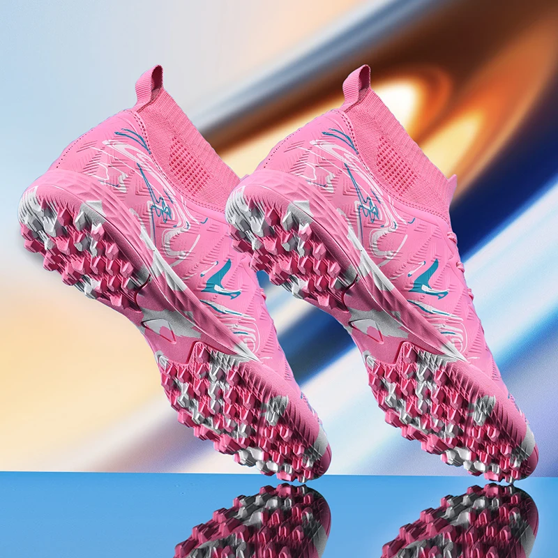 Neue Herren-Fußballschuhe für Rasen, Ultraleichte Sport-Indoor-FG-Turf-Futsal-Erwachsenen-Fußballstiefel, Rutschfeste Komfortable Stollenschuhe – Detail 3