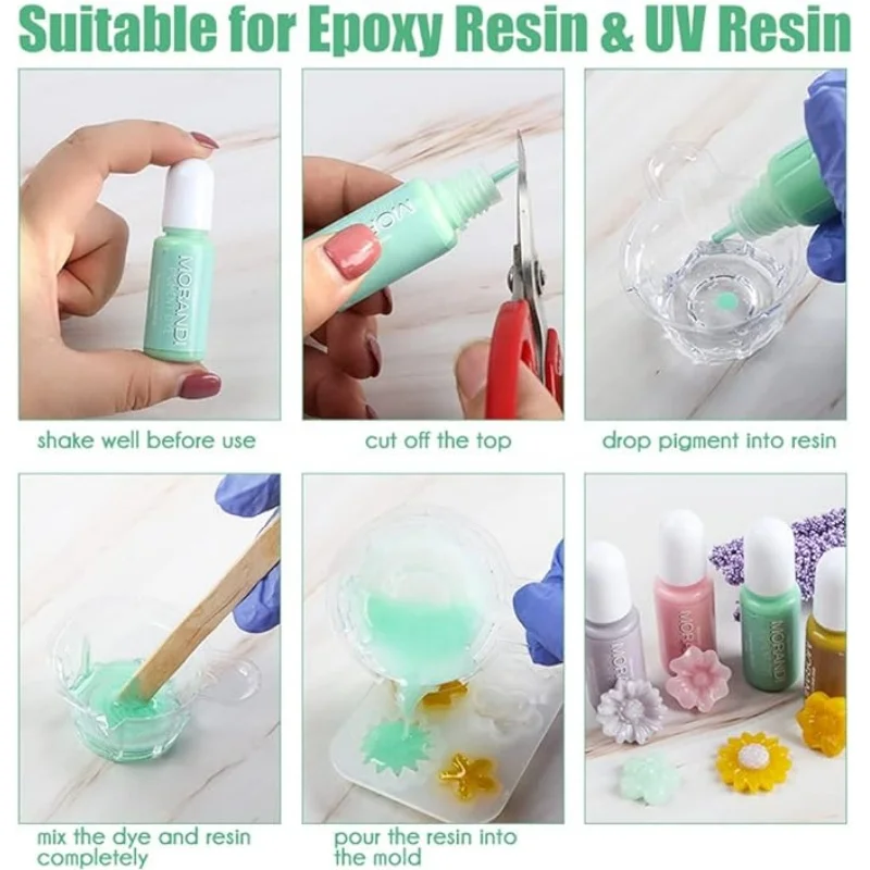 Diy 24 Stuks Morandi Epoxyhars Olieachtige Pigment Voor Ambachten Pigment Alcohol Inkt Vloeibare Kleurstof Kleurstof Hars