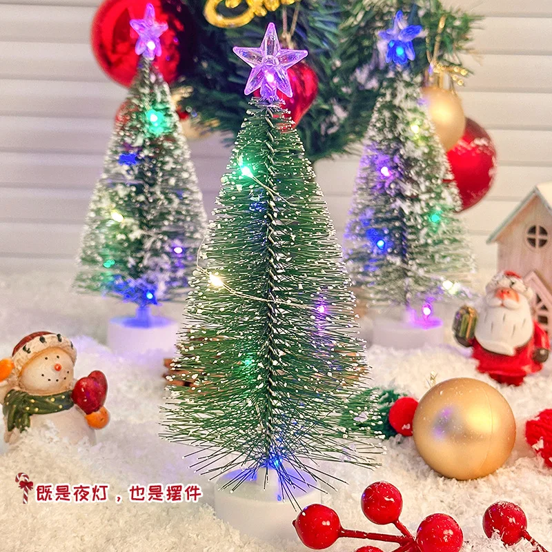 Lampu tidur สีสันสดใสสำหรับการตกแต่งคริสต์มาสต้นคริสต์มาสไฟ LED เครื่องตกแต่งเรืองแสงของขวัญสำหรับเด็กอนุบาล
