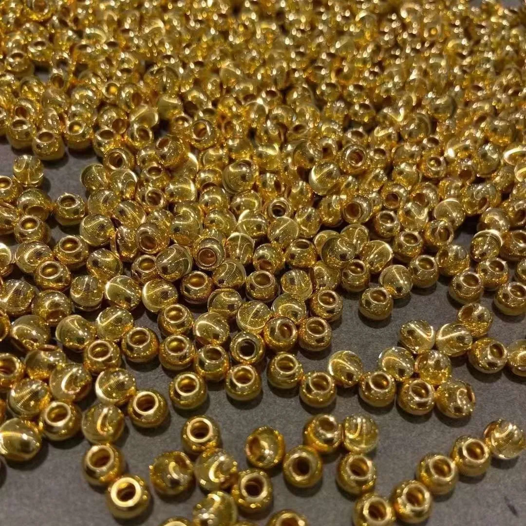 LABB Real 18K Gold Cat Eye Beads Au750 gioielli in oro colorato gioielli Boutique versatili fai da te Y0002