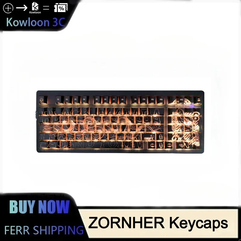 

ZORNHER официальные полупрозрачные белые колпачки для клавиш Ome Height, индивидуальный механический магнитный переключатель, клавиатура, универсальный подарок