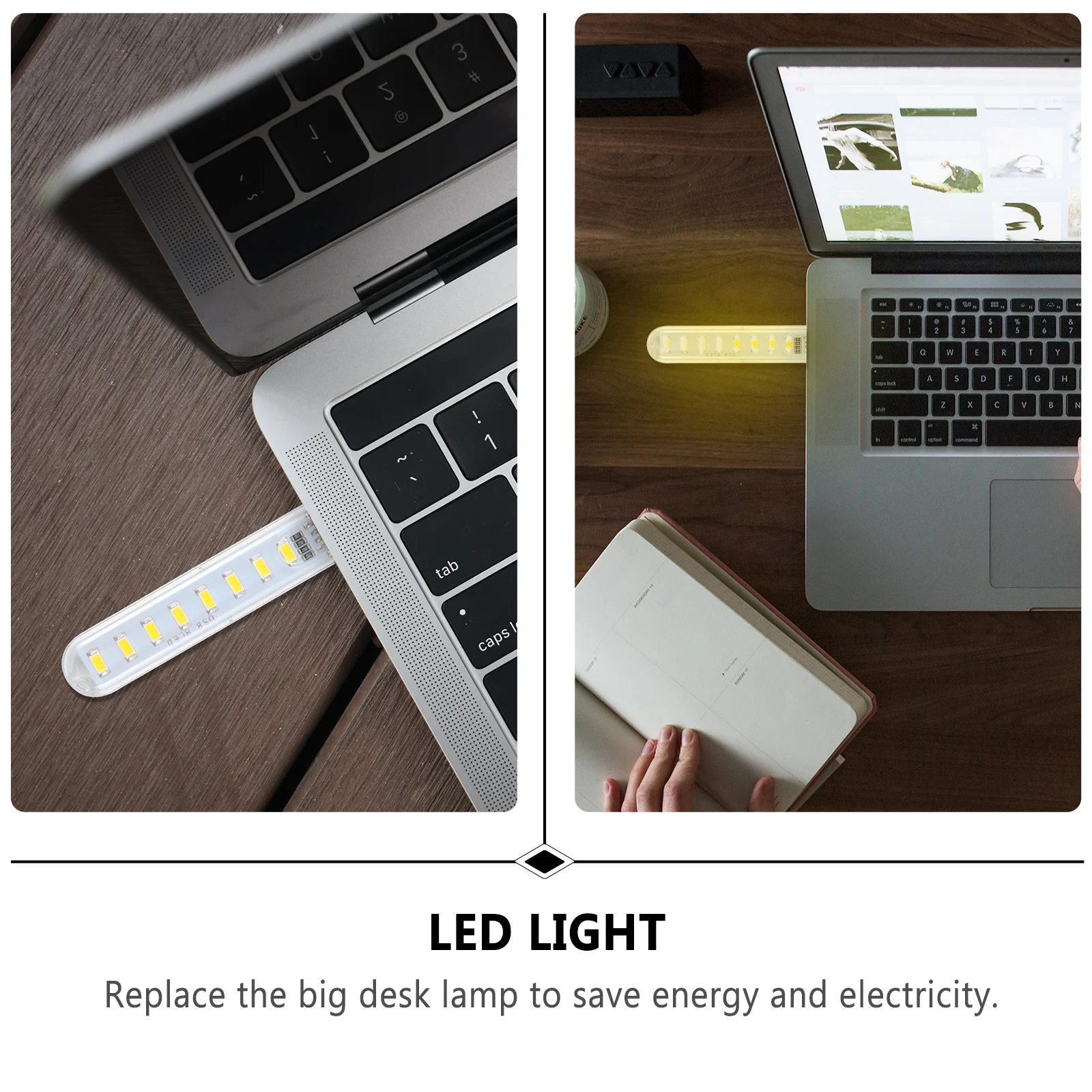 

3 pcs Rechargeable Usb Led Night Light 8 Bead Ultra Bright Portable Lamp For Desk Bedroom Decorative Lighting Energy Saving