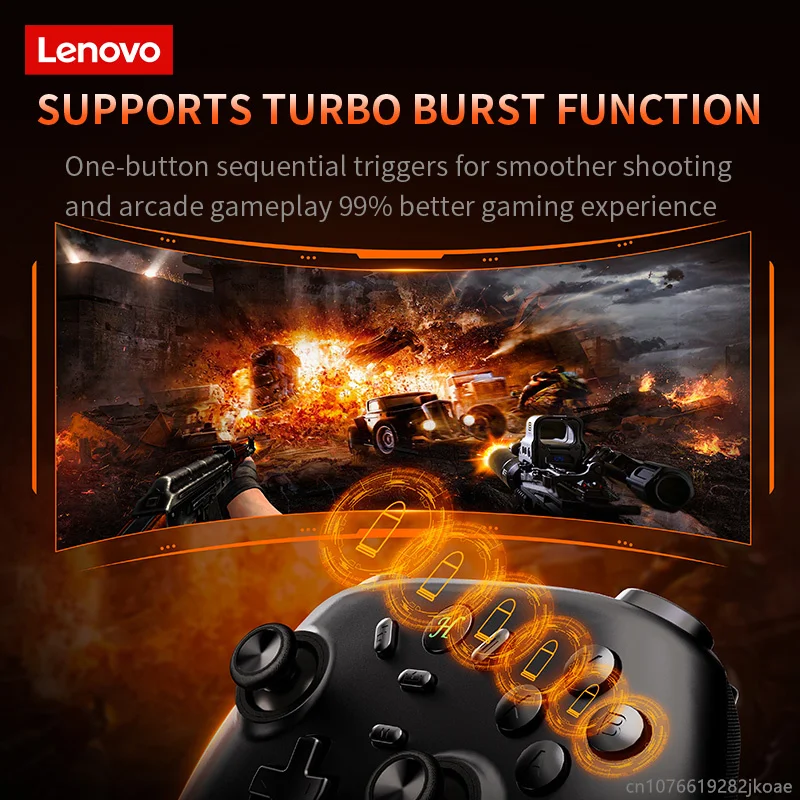 Controller da gioco wireless Lenovo S07 Ricevitore wireless Bluetooth 2.4G per PC Windows, TV Android per Black Myth: Wukong GamePad