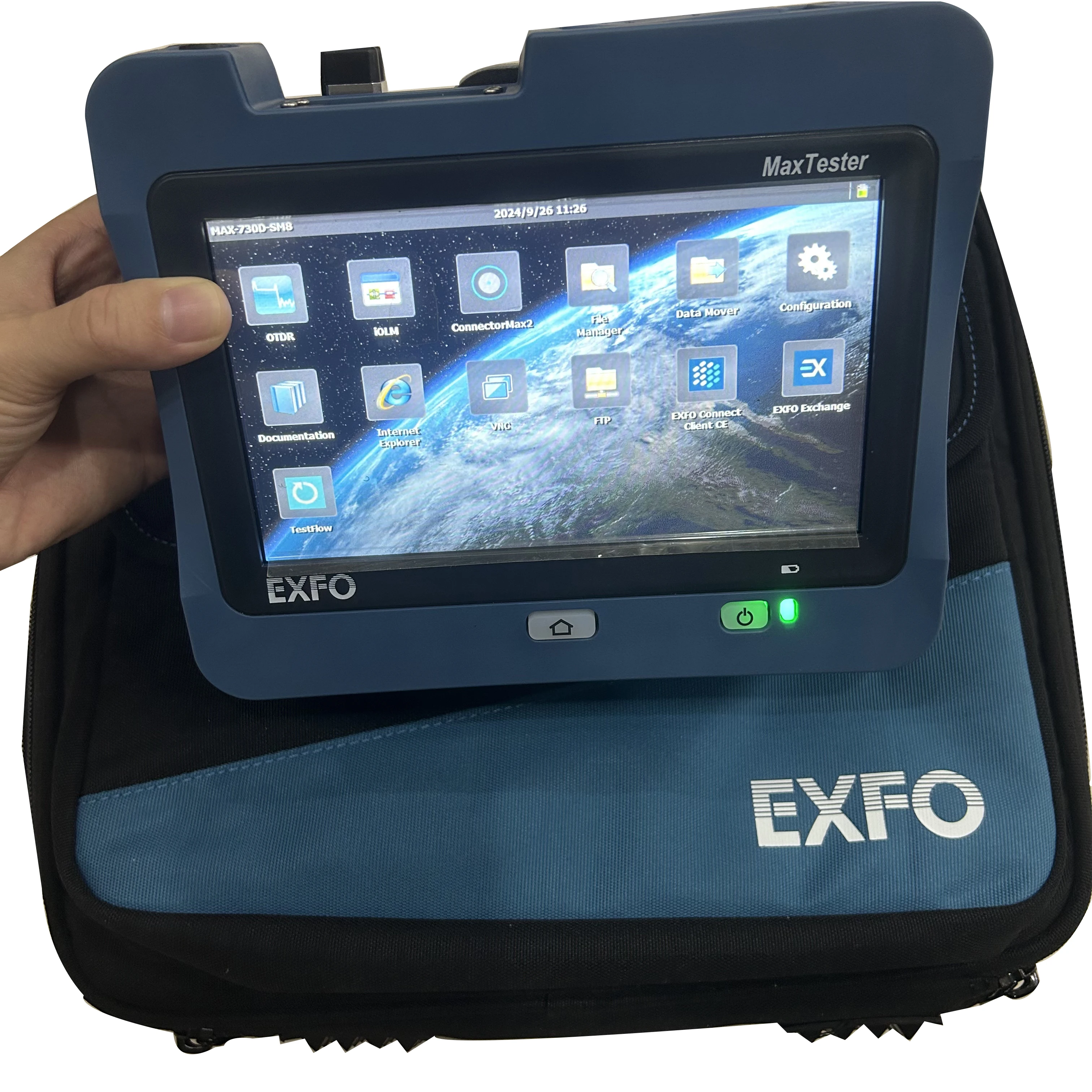 EXFO MAX-730D-SM8 Live Single Mode OTDR 1310/1550nm/1650 39/38/38dB Optical Time Domain Reflectometer Multi languages