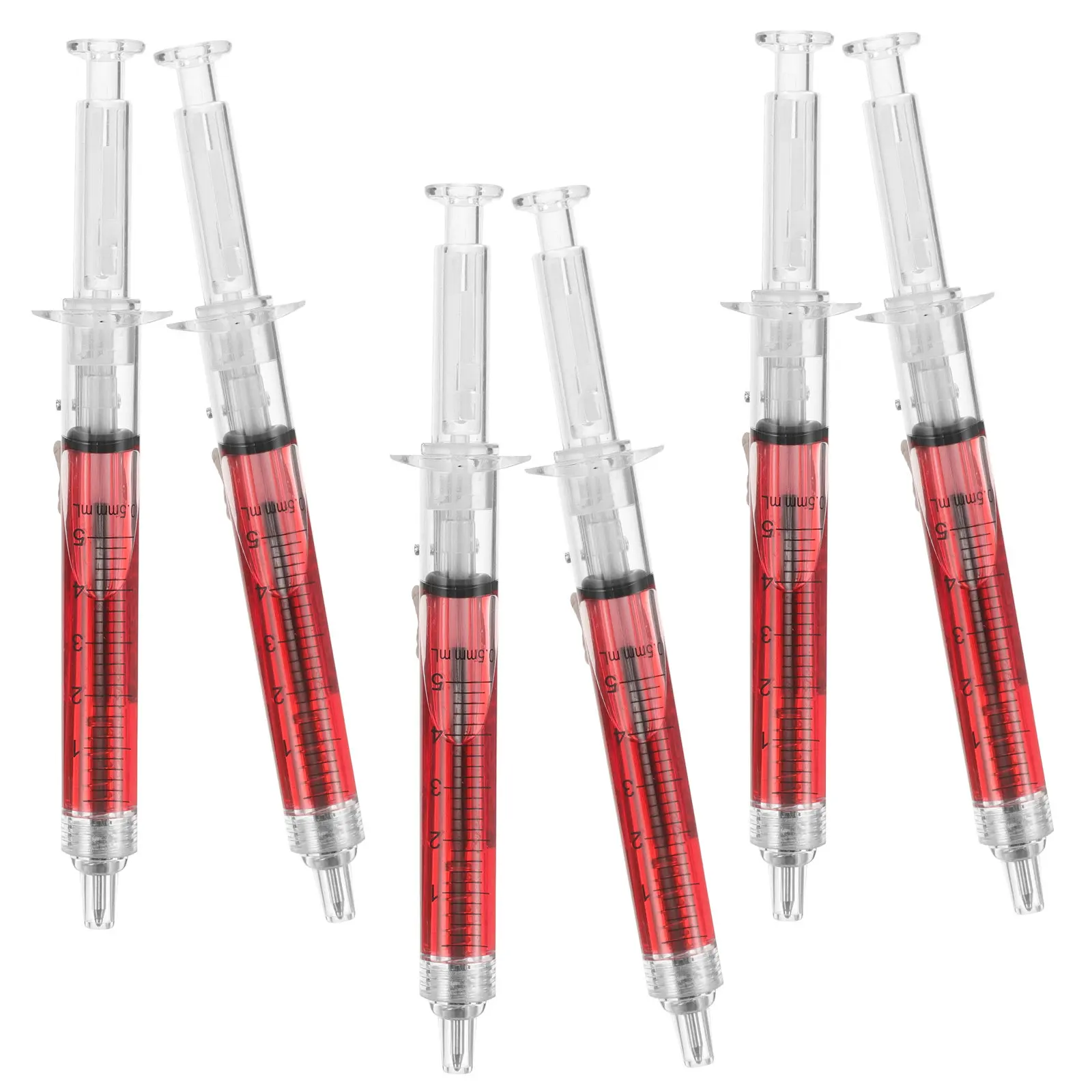 

6Pcs Syringe Themed Hair Clips for Women Gothic Fashion Barrettes Secure Bangs Hold Styling Clips for Curly Fine Or Thick Hair