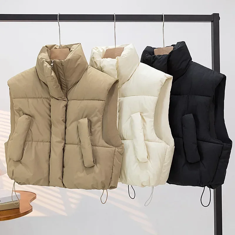 الخريف الشتاء سترة معطف الكاكي عالية الخصر سترات غير رسمية أنيقة Y2k السترات سميكة 2025 المرأة الدافئة سترات واحدة الصدر معاطف #1