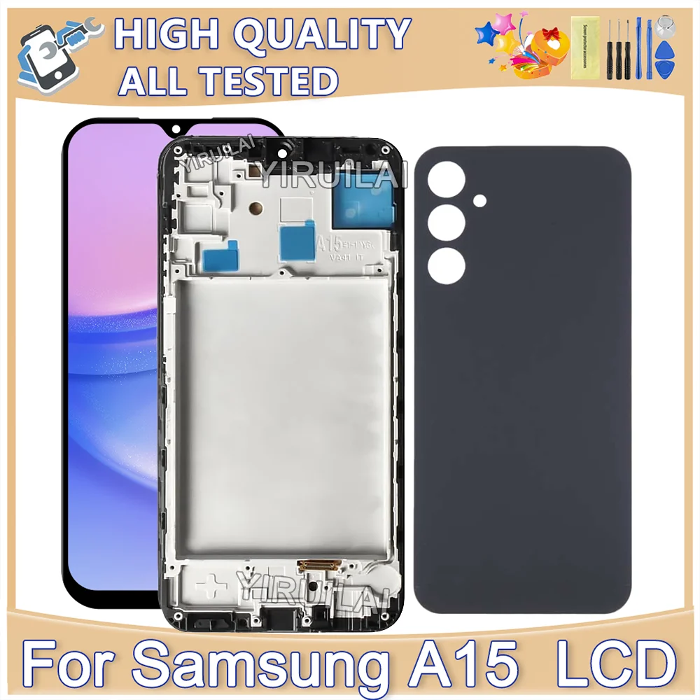 

6.5'' Tested For Samsung A15 5G SM-A156B Lcd Display Digital Touch Screen with Frame For Samsung A15 4G SM-A155F Display Screen