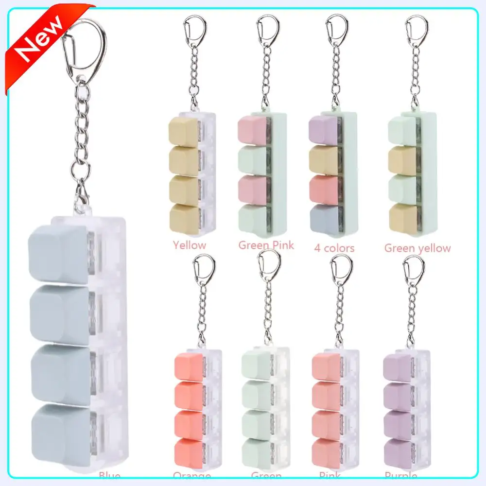 

4-клавишная механическая клавиатура, тестер оси, колпачки для ключей «сделай сам», игрушка для снятия стресса, успокаивающий палец, кнопка для клавиатуры, офисная игрушка, брелок