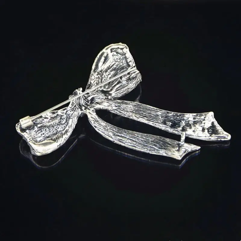 أنيق خمر حجر الراين اللؤلؤ القوس دبابيس الزينة. ملحق مرن لأي هدايا ملابس نسائية.