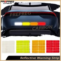 10 Uds pegatinas reflectantes para parachoques de coche cinta de advertencia reflectante pegatinas reflectoras seguras calcomanías advertencia de seguridad 30*80mm