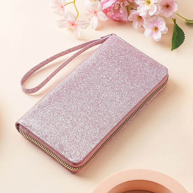 Fashionable Simple Clutch women's Long Hasp Wallet Lightweight Portable ID Card Credit Card Holder Bifold Zipper Wallet