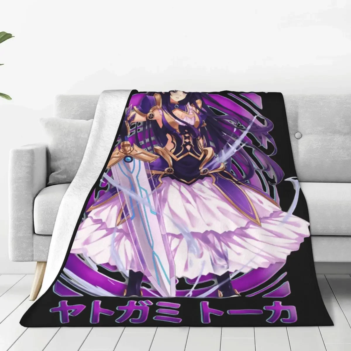 Date A Live Tohka Yatogami Blankets Genshin Impact Plush Funny Warm Throw Blankets for Bed Sofa All Season