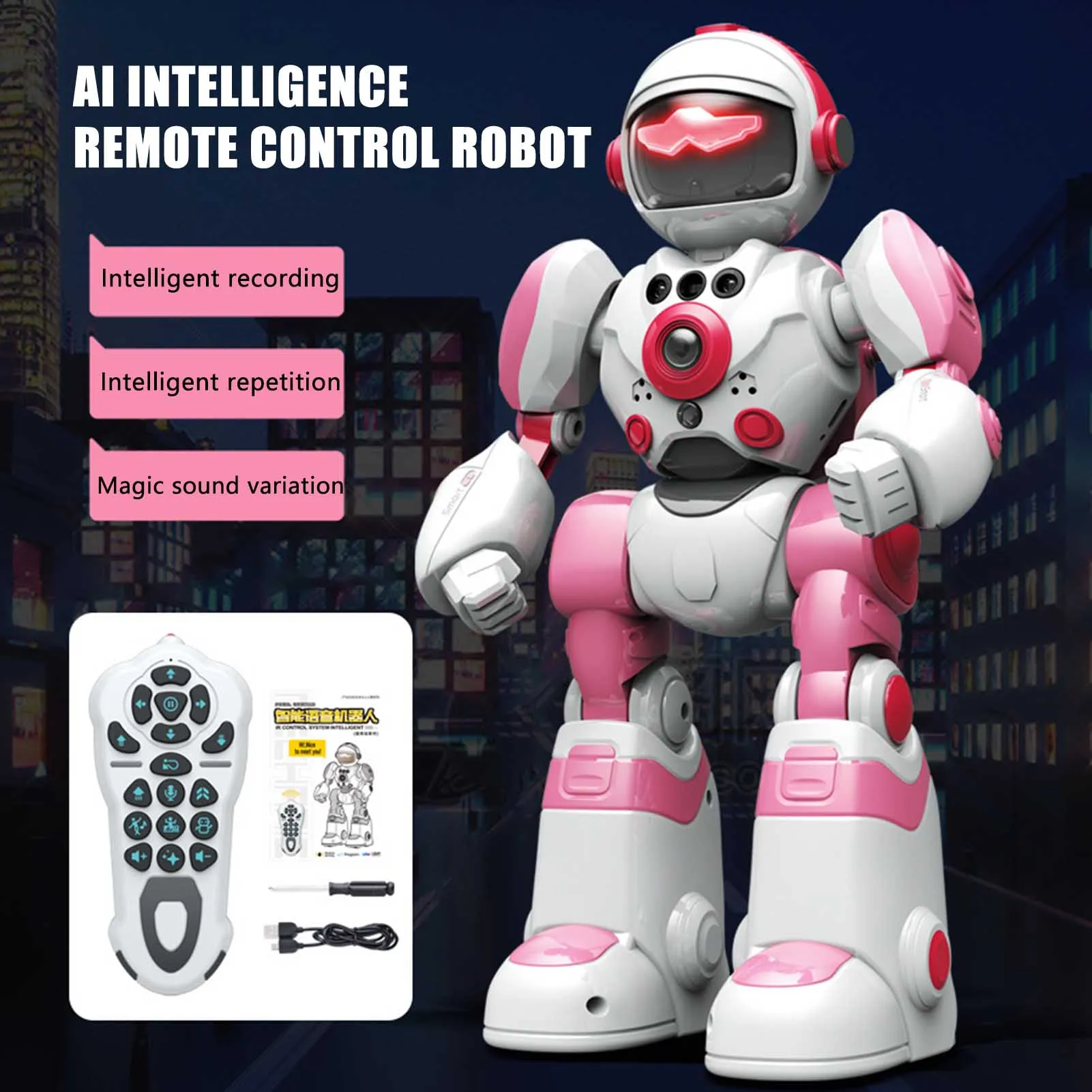 Smart RC Robot Toy Electric Dancing Robot Toy Multifunctional Fun Educational RC Robot Toy for Children Toddler Preschool