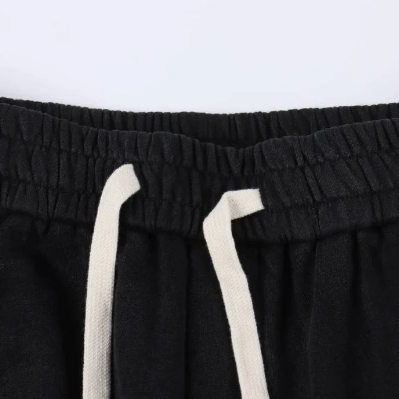 الرجال عالية الجودة فضفاض Sweatpants الصيف الاتجاه السراويل زوجين بسيط مطبوعة متوسطة السراويل عارضة أزياء خمس نقاط السراويل