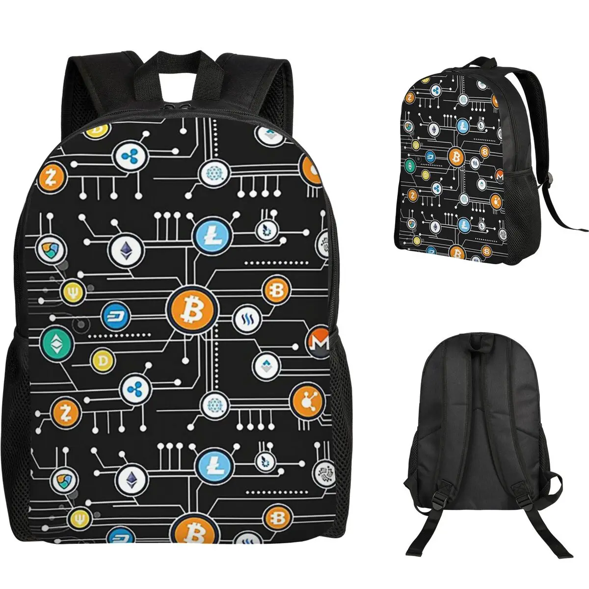 

Рюкзак с логотипом криптовалюты Bitcoin, Altcoin, Blockchain, школьная сумка для мальчиков, сумка для книг, сумка для ноутбука, сумка через плечо