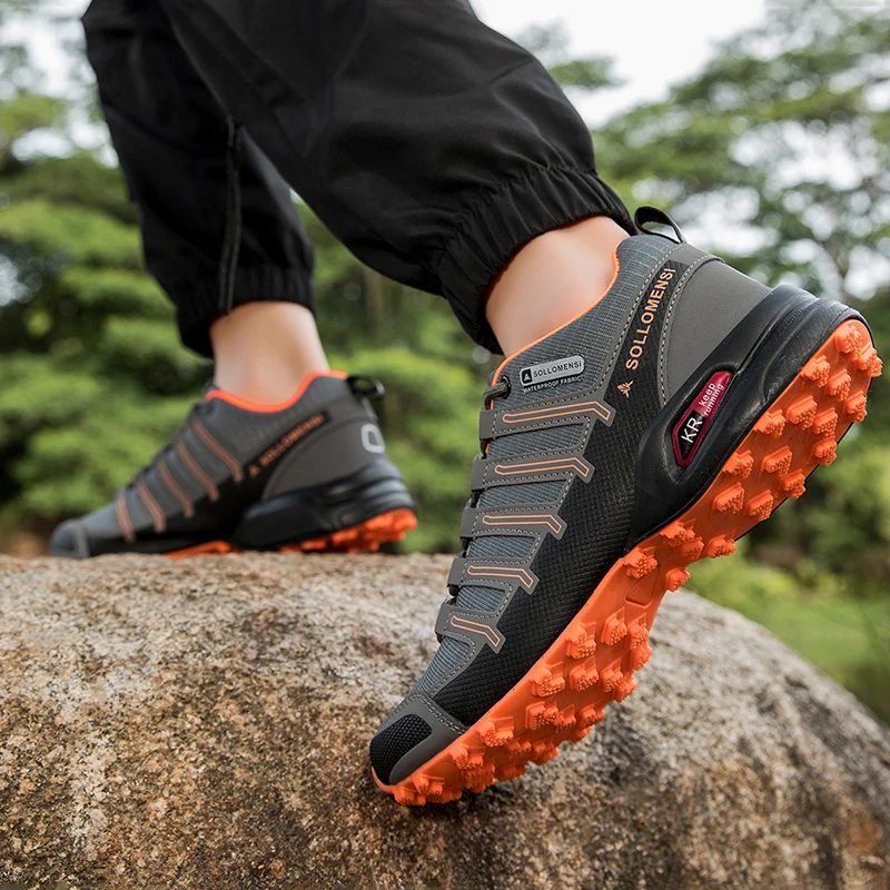 メンズ防水ハイキングシューズアウトドアトレッキングスニーカー - Anti Slip Trail Running Sneakers のレビューと価格