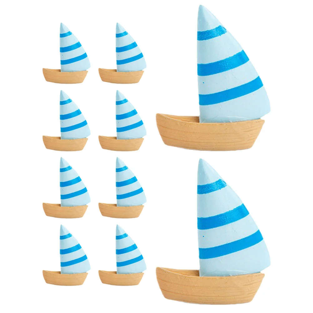 

Multi-function Sailboat Figure Landscaping Miniature Landscape Supplies Desktop Vivid Chic Figurine Toy House