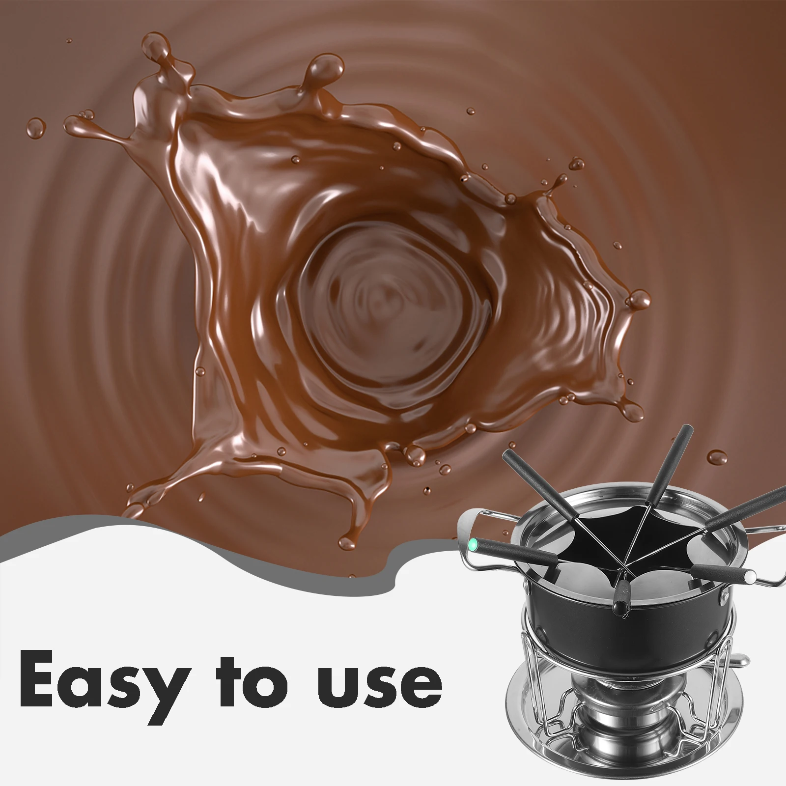 

1 set Chocolate Melting Stainless Steel Oven Fondue Black Sweet Tool Home Cake Shop Chocolate Melting Pot Kitchen Bar