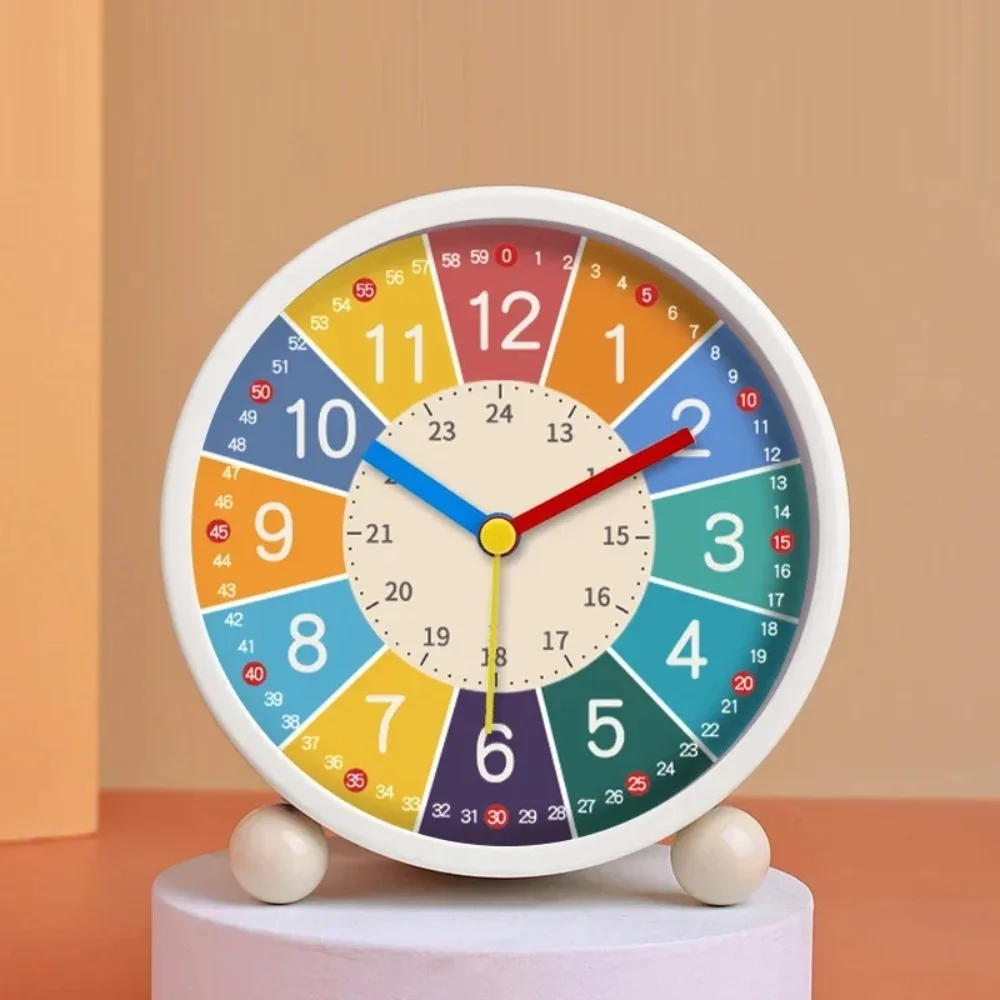 Despertador de Mesa para Aprendizado Infantil, Despertador Silencioso para Crianças, Relógio de Mesa para Sala de Estar e Quarto
