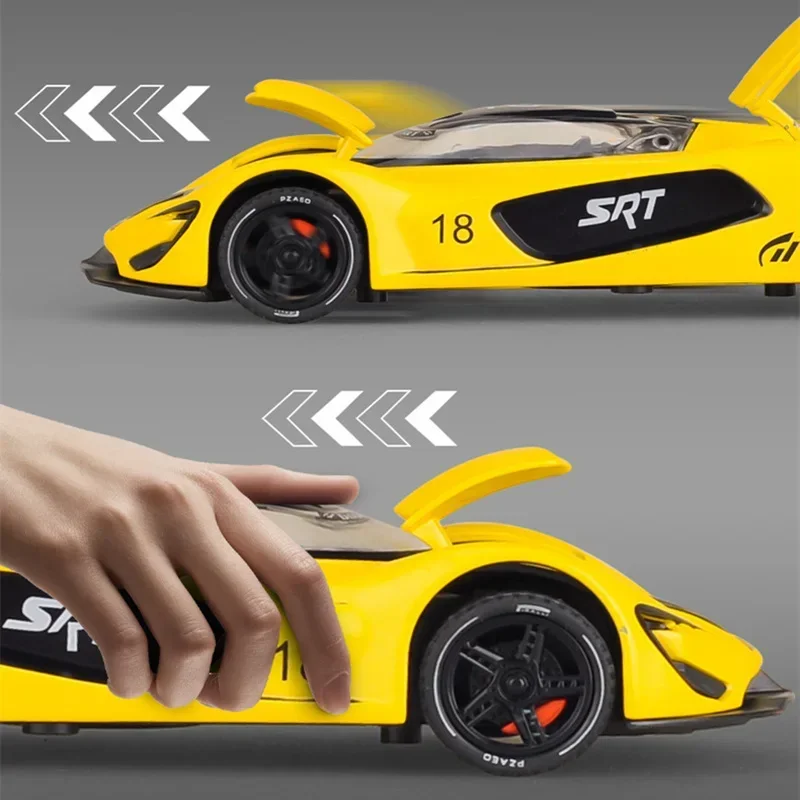 1:32 Model Diecast Dodge SRT Tomahawk XVGT Alloy Concept Sports Car  Metal Track Racing Car Vehicles Model Sound Light Kids Gift