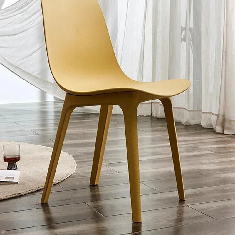 Plastic Nordic Dining Chairs Backrest Modern Living Room Dining Chairs Luxury Coffee Sillas De Comedor Home Furniture Muebles