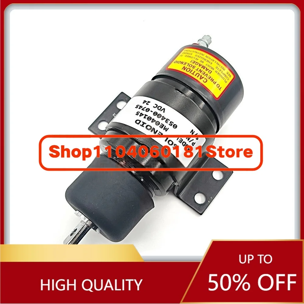 วาล์วโซลินอยด์ตัดไฟเครื่องกำเนิดไฟฟ้าดีเซลคุณภาพสูง ME040145 วาล์วตัดน้ำมัน สวิตช์รถขุด 053400-0745