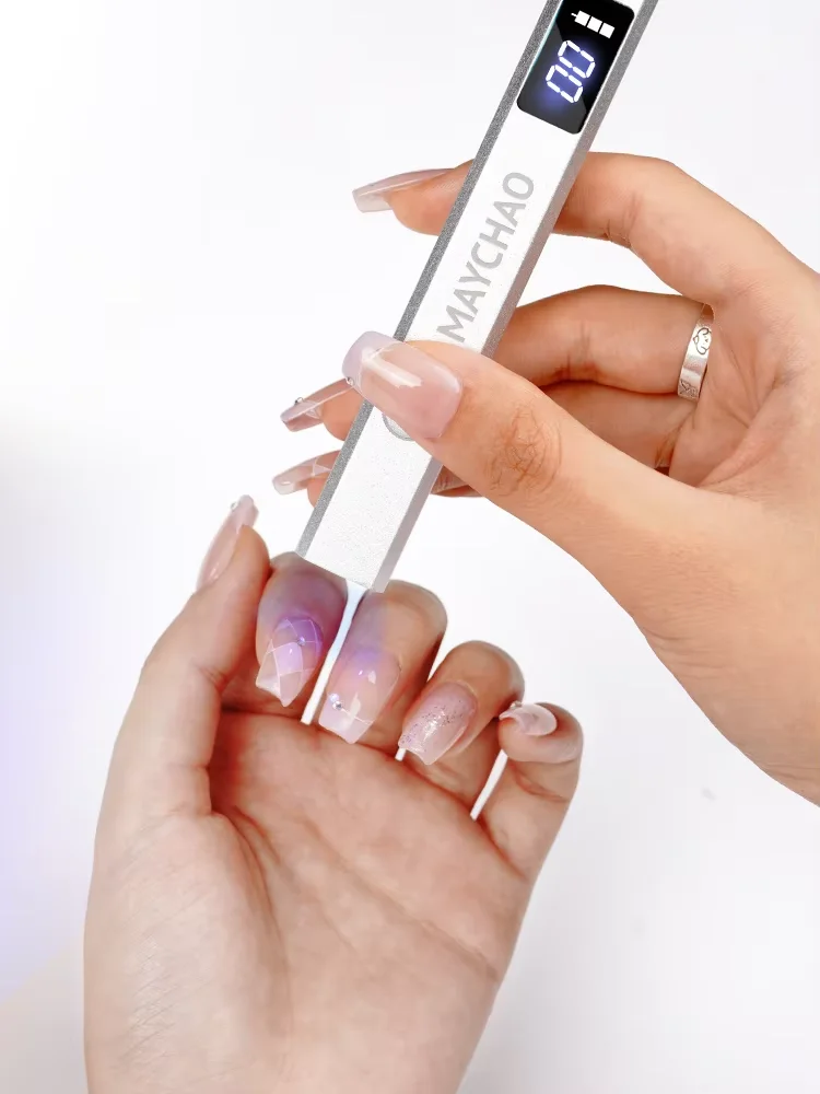 MAYCHAO Mini Handheld UV Led Lamp For Nails Portable Rechargeable Nail Dryer For Curing Gel Polish With Display Manicure Machine