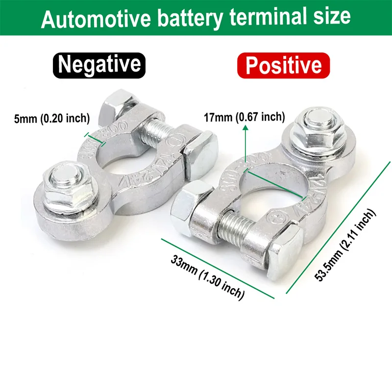 5Pairs  12V 24V Auto Car Battery Terminals Wire Cable Clamp Terminal Quick Release Connectors