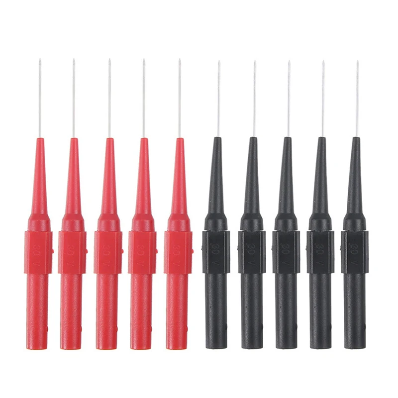 8/10 Pcs 0.7MM Diagnostic Tools Multimeter Test Lead Extention Back Piercing Needle Tip Probes Autotools Automotive Kit Machine