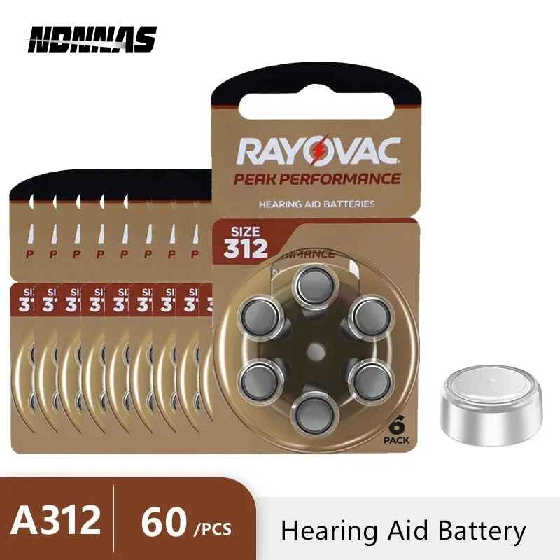 Батарейки для слуховых аппаратов 6-60 шт. Rayovac PEAK Zinc Air 1,45 В Высокопроизводительный аккумулятор 312 312A A312 PR41 для слуховых аппаратов BTE CIC Батарейки для слуховых аппаратов 6-60 шт. Rayovac PEAK Zinc Air 1,45 В Высокопроизводительный аккумулятор 312 312A A312 PR41 для слуховых аппаратов BTE CIC