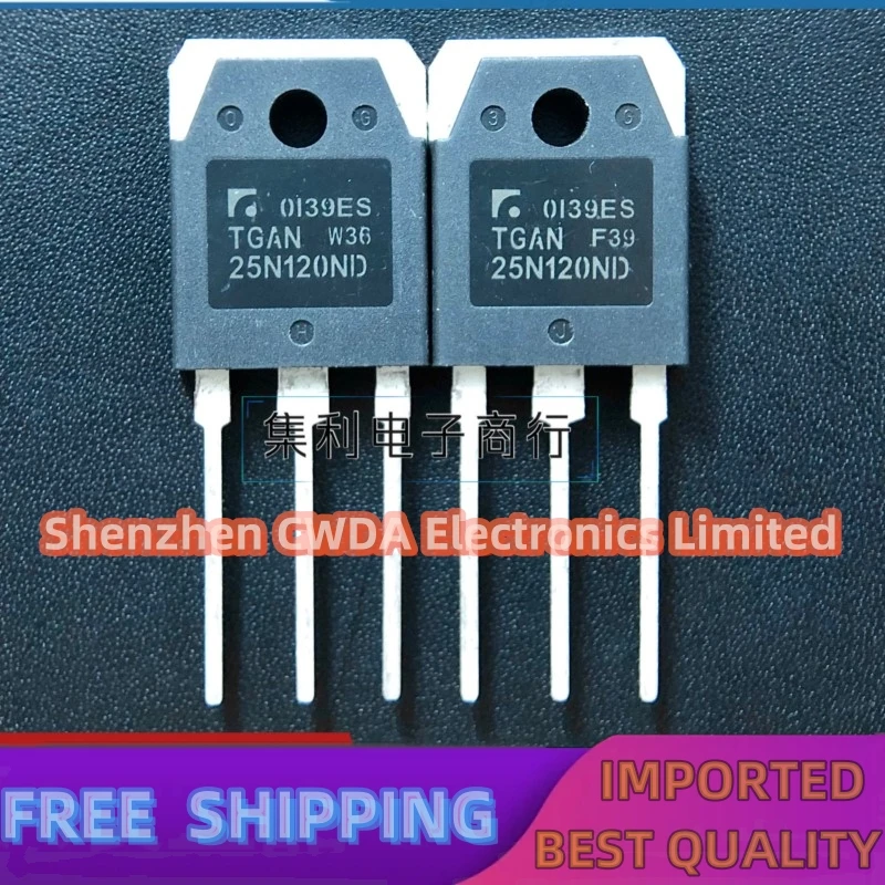 10PCS-20PCS  TGAN25N120ND 25N120ND IGBT 1200V 25A TO-3P In Stock Can Be Purchased