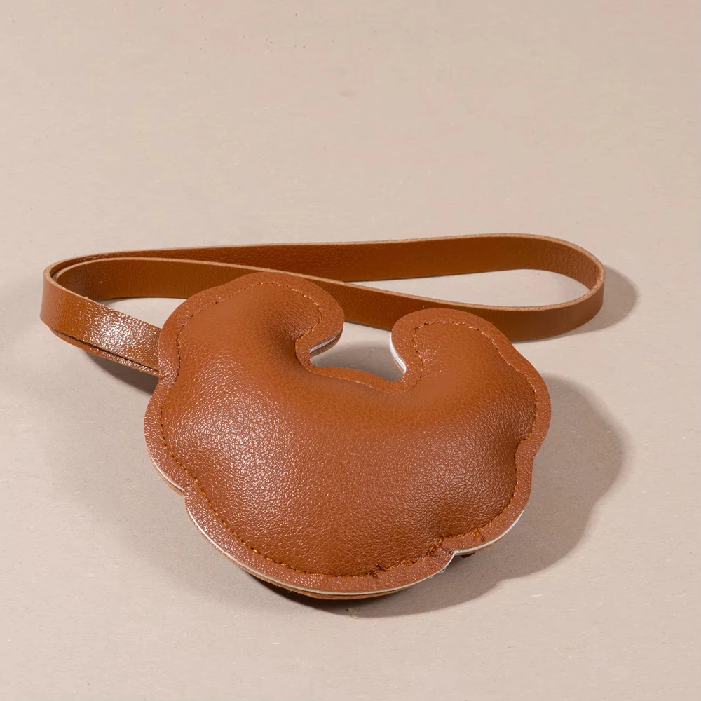 

Personalized Croissant Faux Leather Charm DIY Handmade Couple Keychain, Removable Decorative Lanyard for Backpack Bag Lover Gift