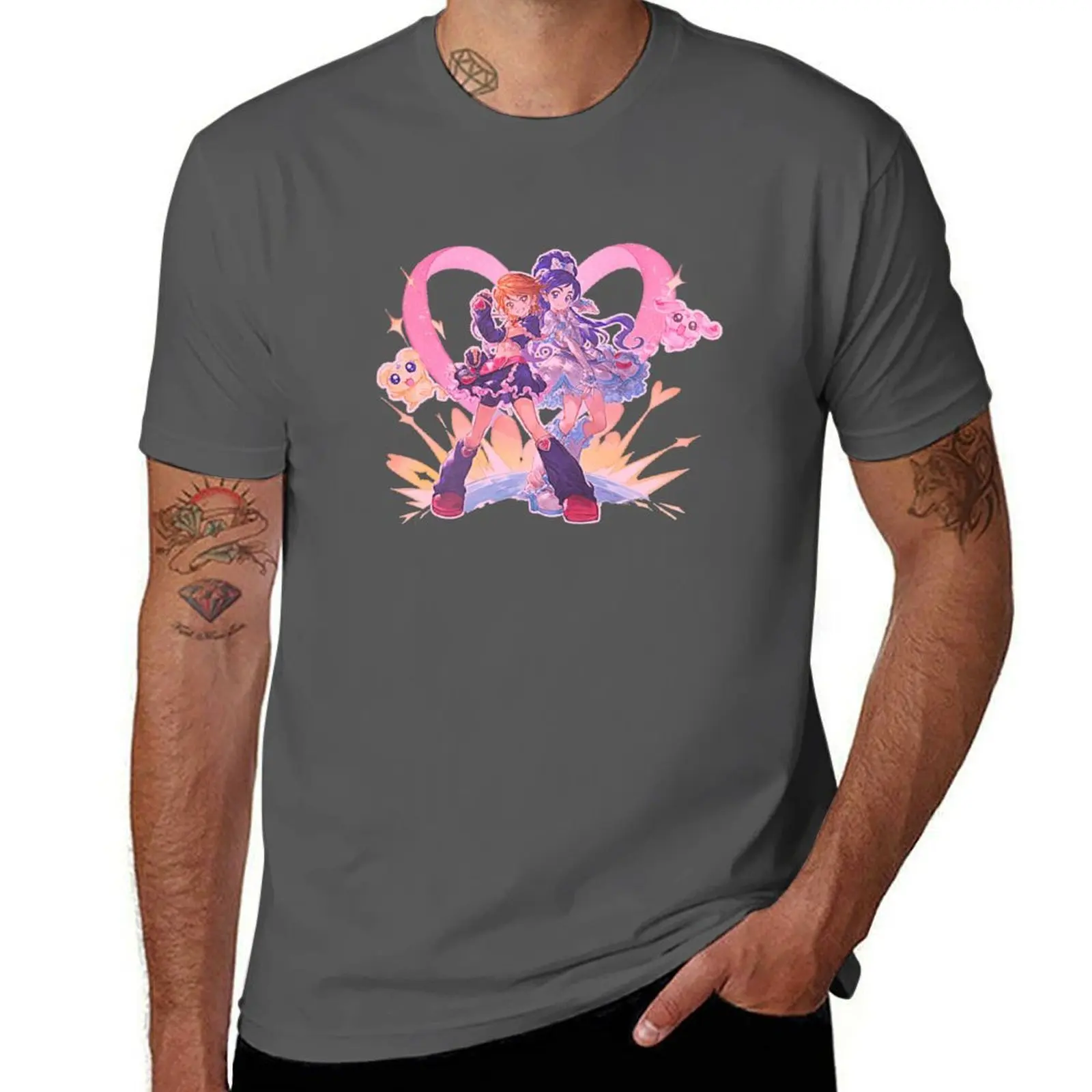 We are Pretty Cure T-Shirt Active Sports Short Sleeve Cotton Shirt