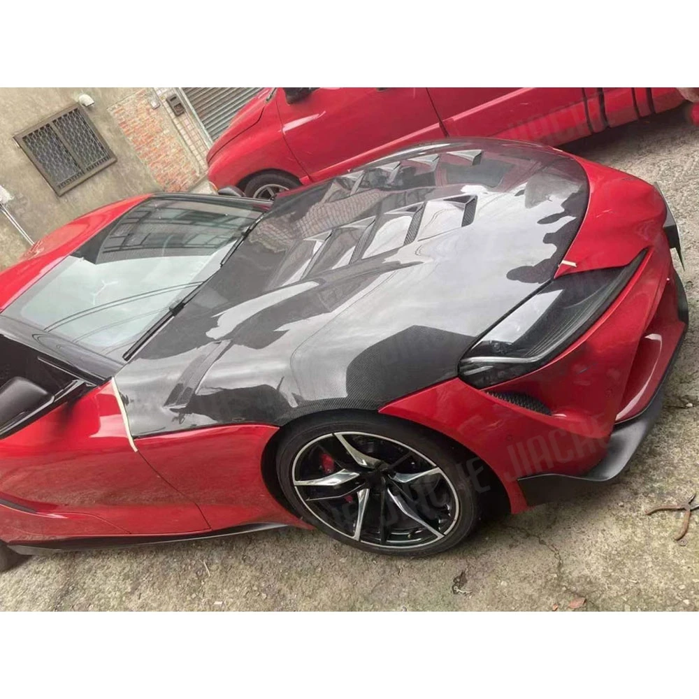 

JCYECF For Toyota Supra A90 Carbon Fiber Car Engine Hood Bonnet Scoop Front Bumper Engine Hood Cover Bodykit Replacement