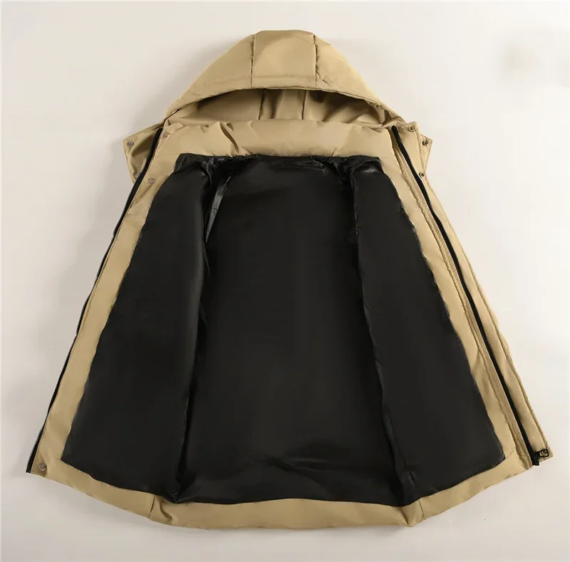 Boys Windproof Long Jackets -30℃ Winter Kids Thick Warm Parka Outerwear Children Cargo Pocket Zipper Snowsuit Coat 5-12 Years 3