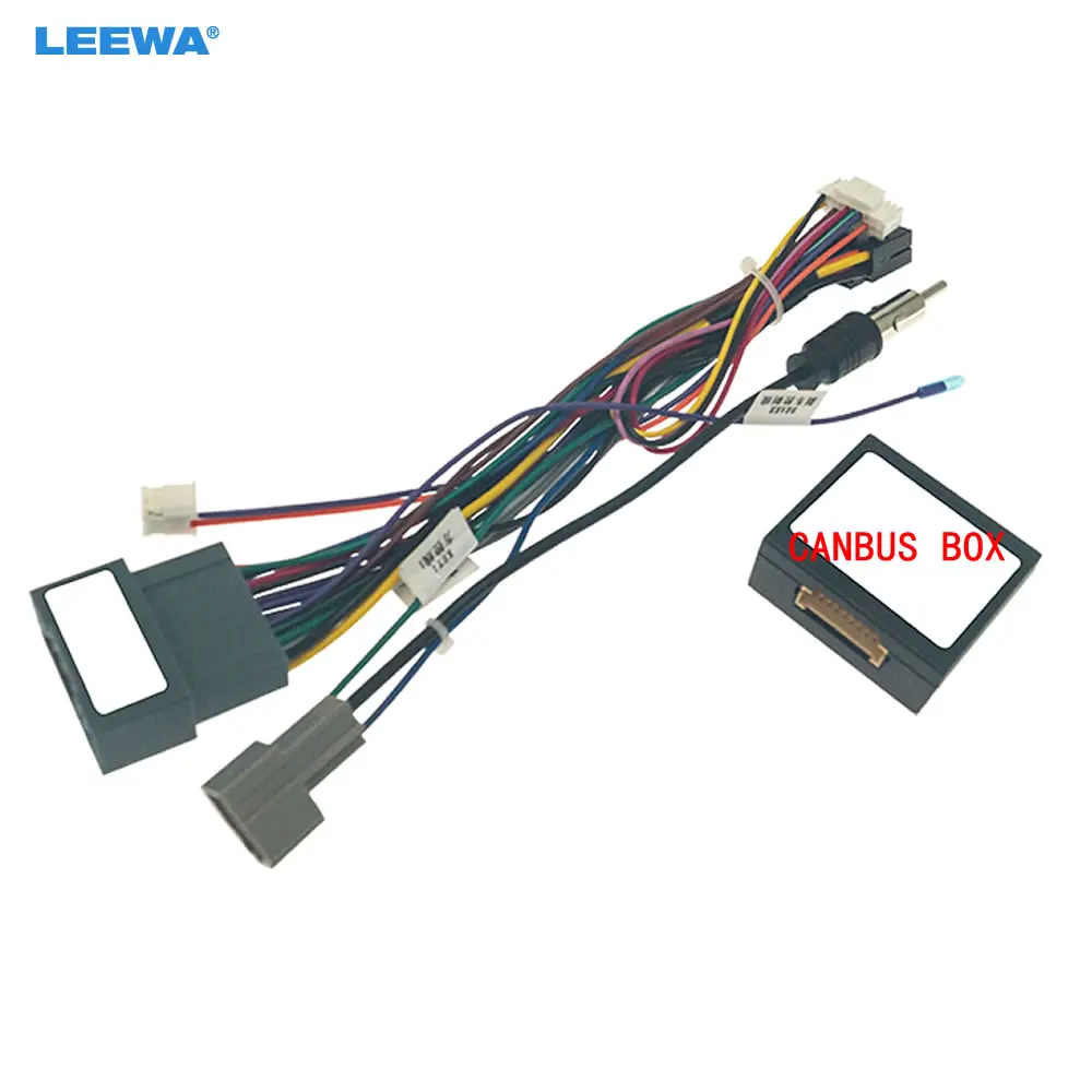 

LEEWA Автомобильный аудио 16-контактный CD/DVD-плеер, адаптер питания с коробкой Canbus для Honda Fit 2021, жгут проводов стереоразъема # CA6971