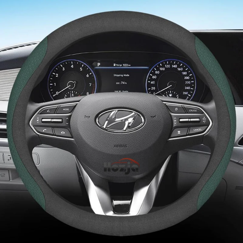 Car Steering Wheel Cover for Hyundai I20 I30 N Line Kona Santa Fe Tucson Nx4 Grand I10 Sonata Elantra Ioniq 5 2025 Accessories view 5