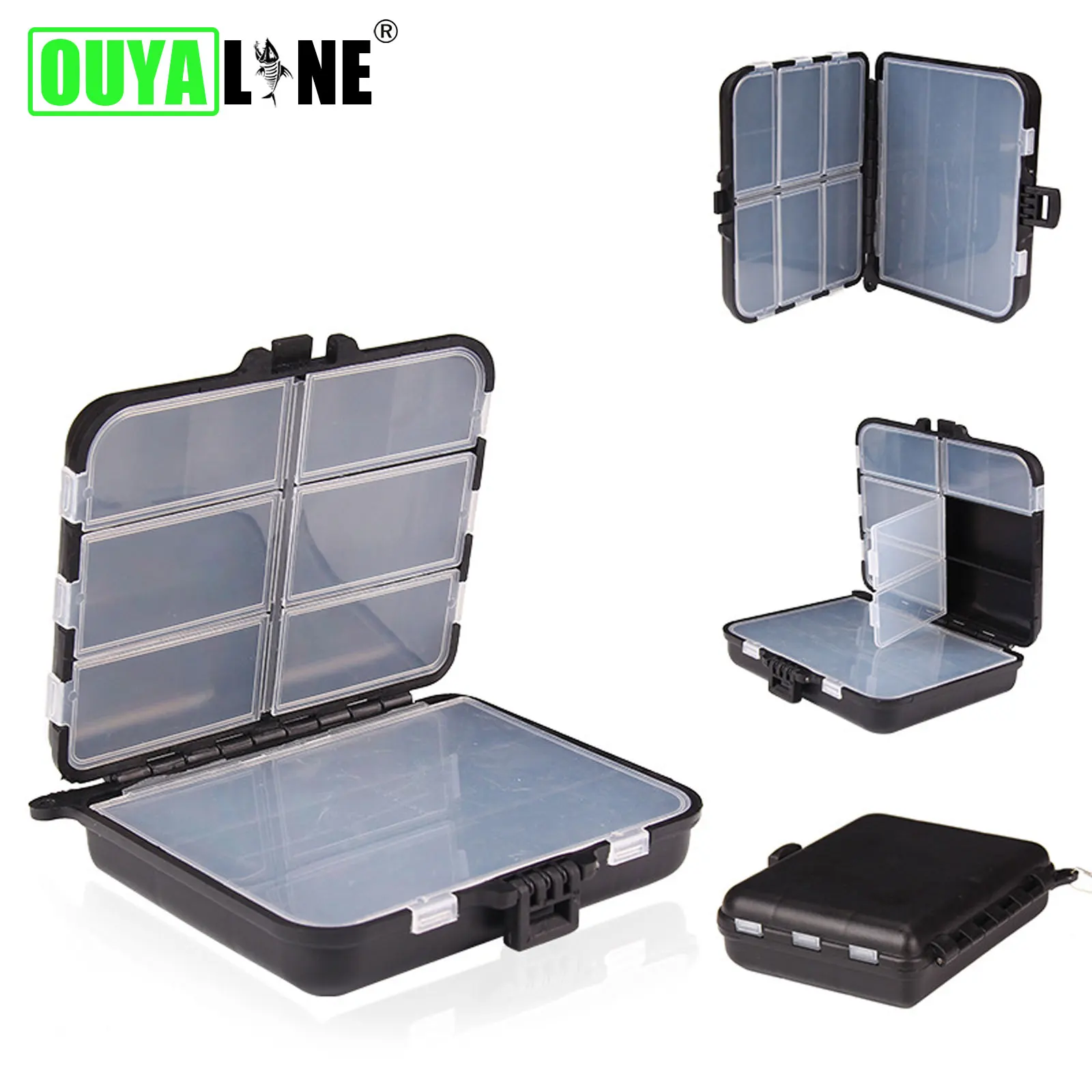 

Fishing Box Double Layers Bait Box Compartments Plastic Accessories Storage Tackle High Strength Container Outdoor Fishing Tools