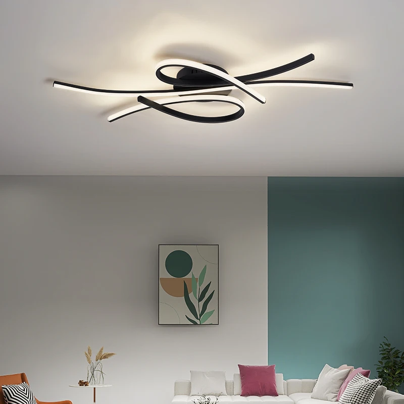

Black/Gold lustre ceiling Modern Chandeliers lamps For Living room Bed room decoration Dimmable plafonnier led Chandelier lights