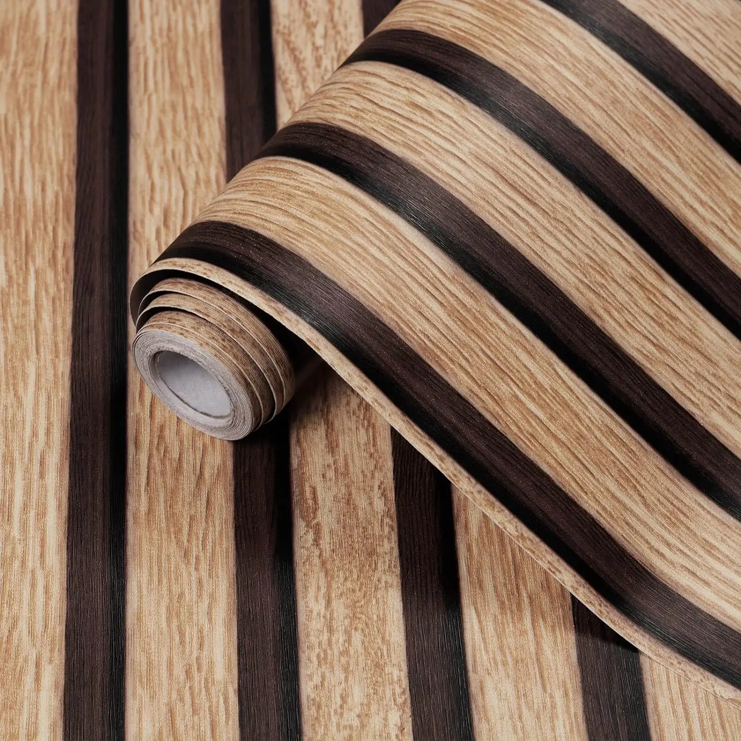 

Self-adhesive Wallpaper Wood Stripes Waterproof Wallpaper Used for Wall Bedroom Home Decoration Contact Paper Wall Stickers