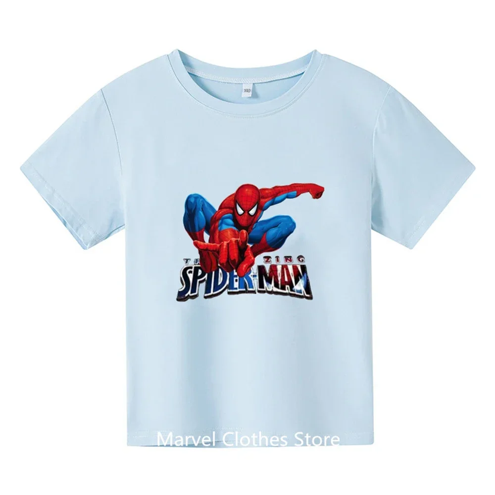 Spiderman Korean T Shirt Children's Clothing for Boy T-Shirt Print Boys Girls Clothes Boys Kids T-shirt Fashion Tops For Boy